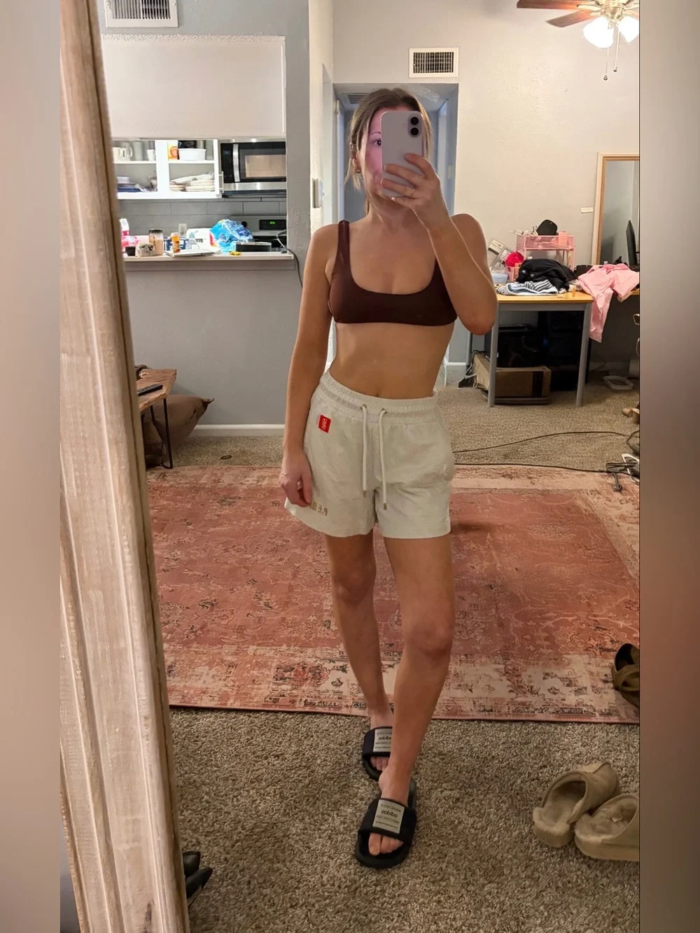 P.E Nation Sweeper Grey Marl Shorts
